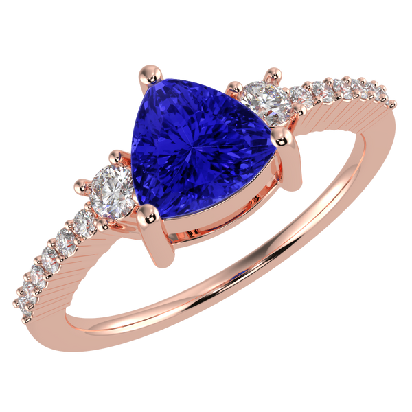 RTRA1007-Susan - Trillion Tanzanite Ring