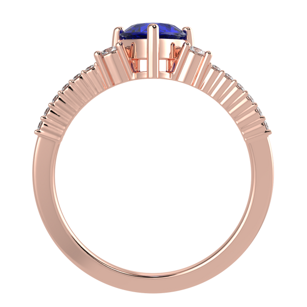 RTRA1007-Susan - Trillion Tanzanite Ring