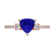 RTRA1007-Susan - Trillion Tanzanite Ring
