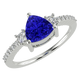 RTRA1007-Susan - Trillion Tanzanite Ring