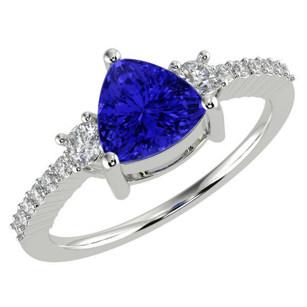 RTRA1007-Susan - Trillion Tanzanite Ring
