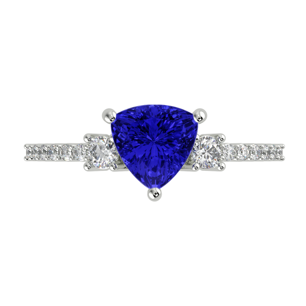 RTRA1007-Susan - Trillion Tanzanite Ring