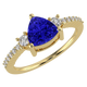 RTRA1007-Susan - Trillion Tanzanite Ring