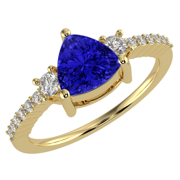 RTRA1007-Susan - Trillion Tanzanite Ring