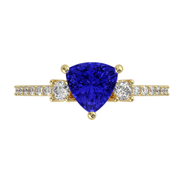 RTRA1007-Susan - Trillion Tanzanite Ring