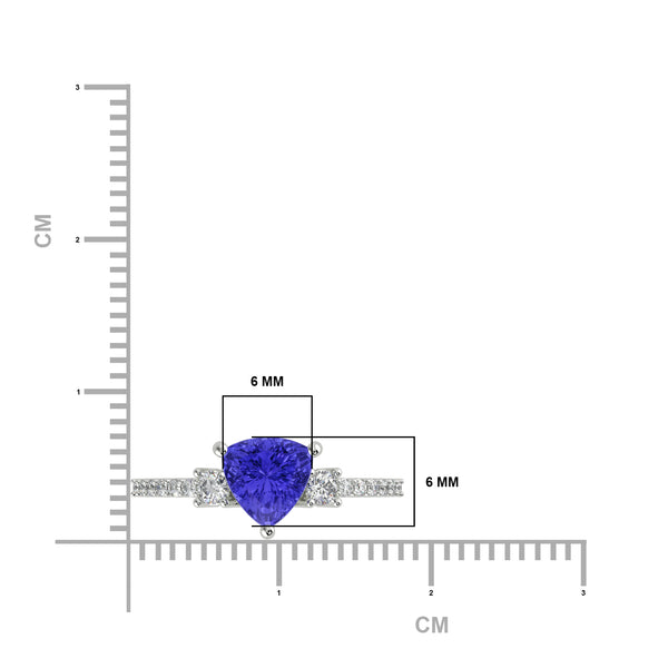 RTRA1007-Susan - Trillion Tanzanite Ring