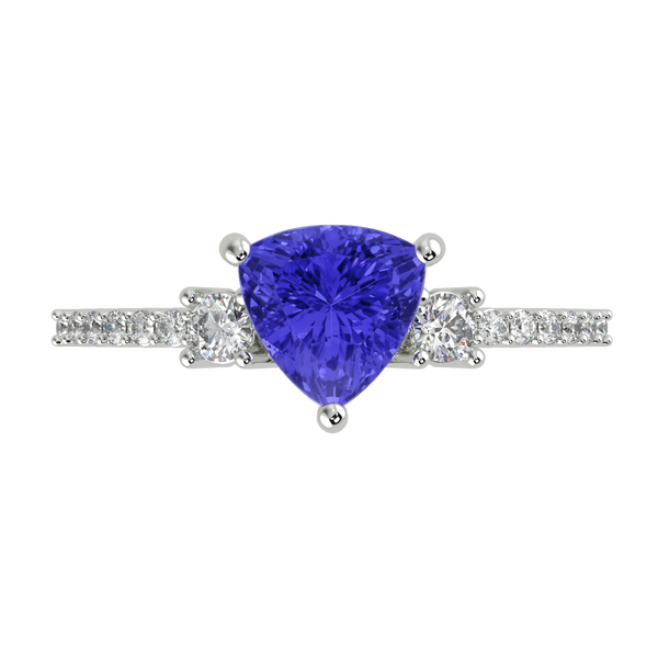 RTRA1007-Susan - Trillion Tanzanite Ring