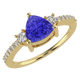 RTRA1007-Susan - Trillion Tanzanite Ring