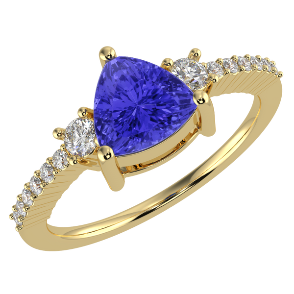RTRA1007-Susan - Trillion Tanzanite Ring
