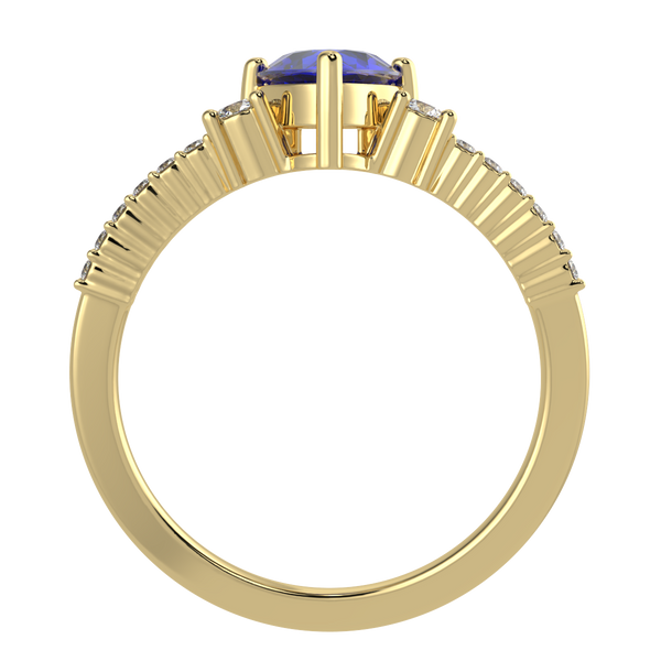 RTRA1007-Susan - Trillion Tanzanite Ring