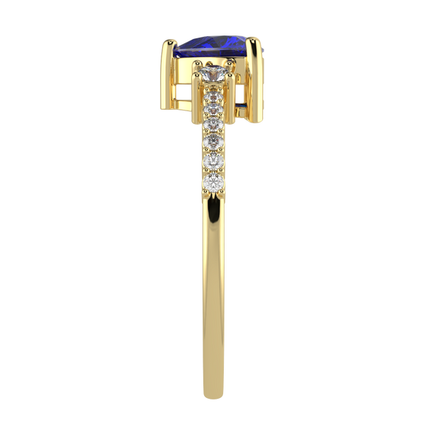 RTRA1007-Susan - Trillion Tanzanite Ring