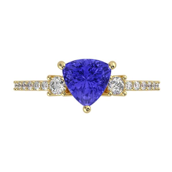 RTRA1007-Susan - Trillion Tanzanite Ring