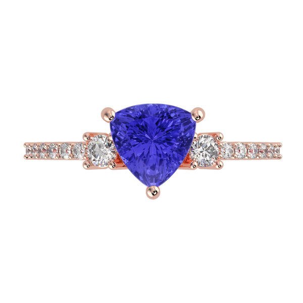 RTRA1007-Susan - Trillion Tanzanite Ring