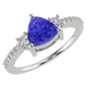 RTRA1007-Susan - Trillion Tanzanite Ring