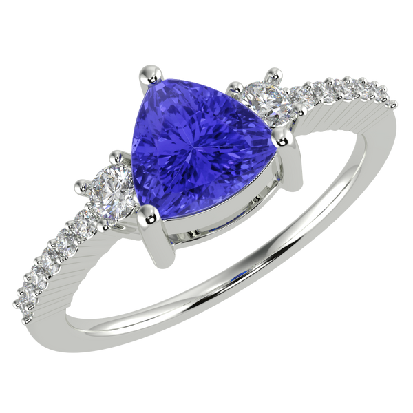 RTRA1007-Susan - Trillion Tanzanite Ring