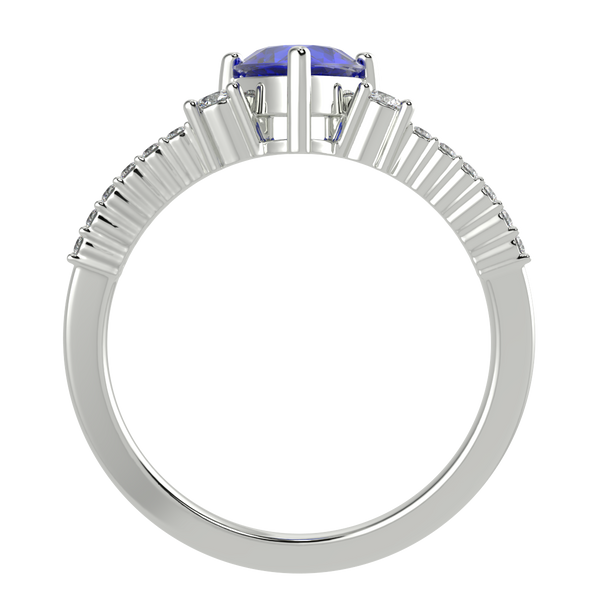 RTRA1007-Susan - Trillion Tanzanite Ring