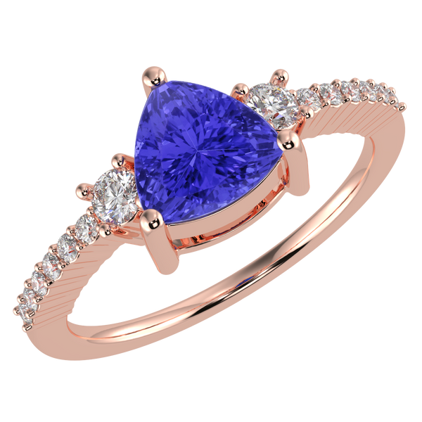 RTRA1007-Susan - Trillion Tanzanite Ring