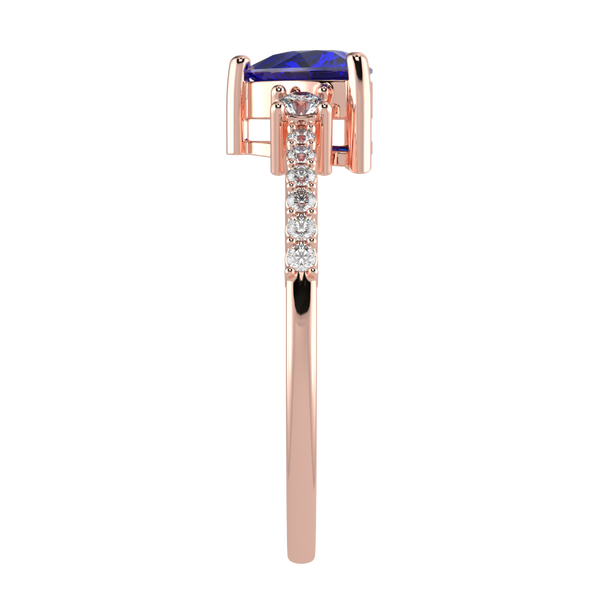 RTRA1007-Susan - Trillion Tanzanite Ring
