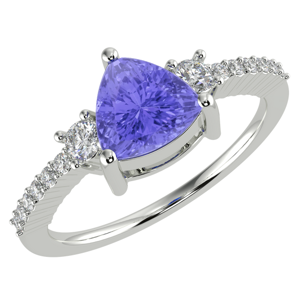 RTRA1007-Susan - Trillion Tanzanite Ring