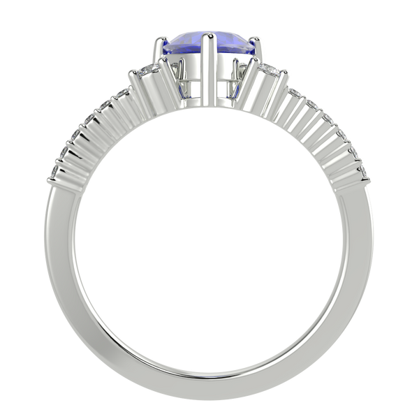 RTRA1007-Susan - Trillion Tanzanite Ring