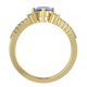 RTRA1007-Susan - Trillion Tanzanite Ring