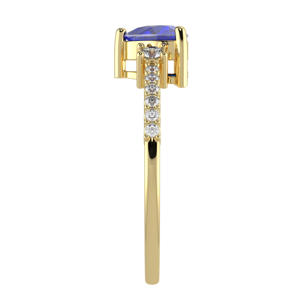 RTRA1007-Susan - Trillion Tanzanite Ring