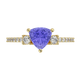 RTRA1007-Susan - Trillion Tanzanite Ring