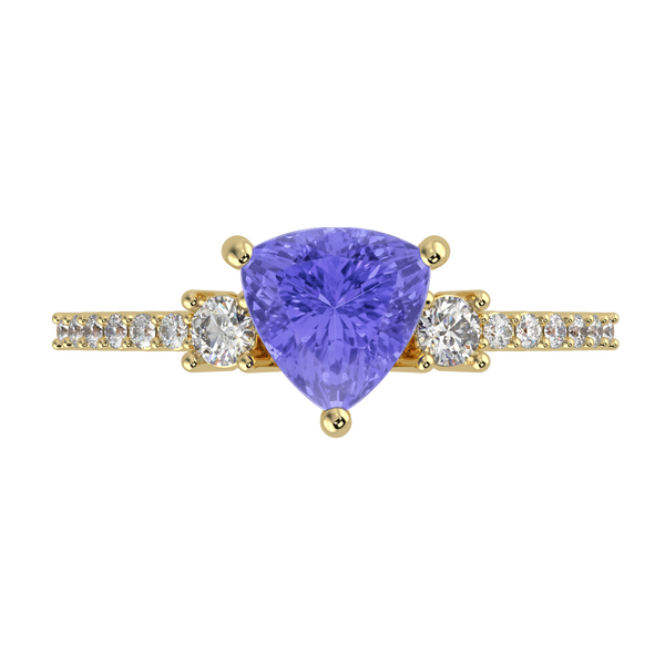 RTRA1007-Susan - Trillion Tanzanite Ring
