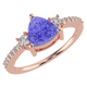 RTRA1007-Susan - Trillion Tanzanite Ring
