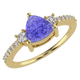 RTRA1007-Susan - Trillion Tanzanite Ring