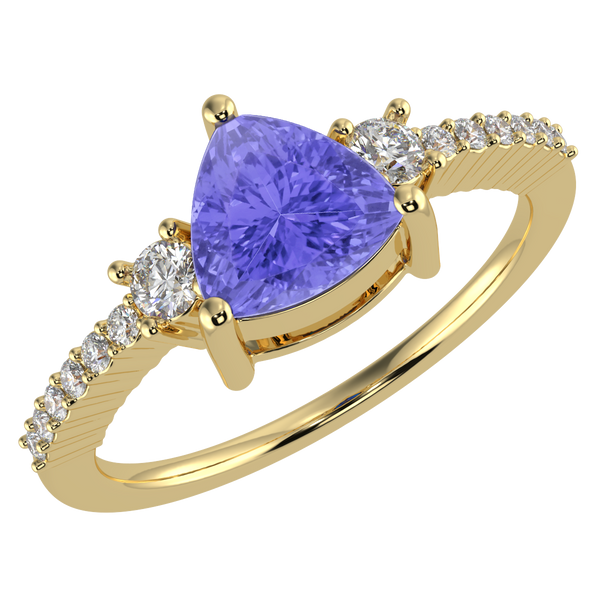 RTRA1007-Susan - Trillion Tanzanite Ring