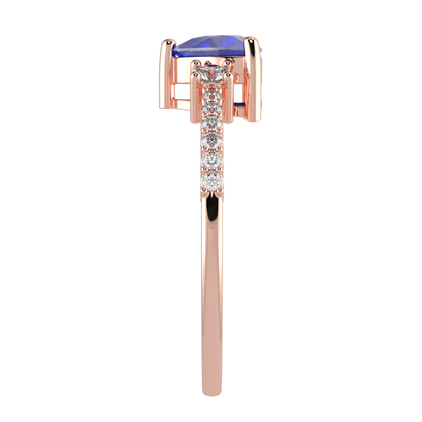 RTRA1007-Susan - Trillion Tanzanite Ring
