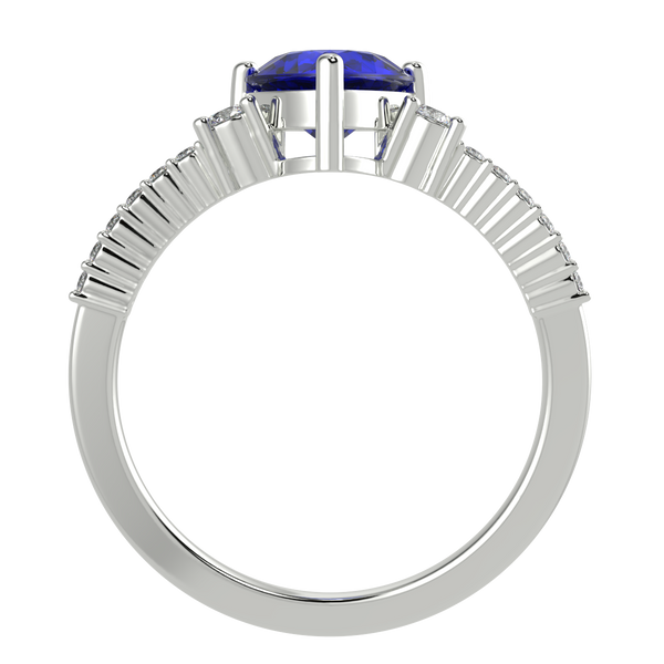 RTRA1007-Susan - Trillion Tanzanite Ring