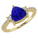 RTRA1007-Susan - Trillion Tanzanite Ring