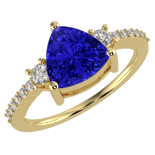 RTRA1007-Susan - Trillion Tanzanite Ring