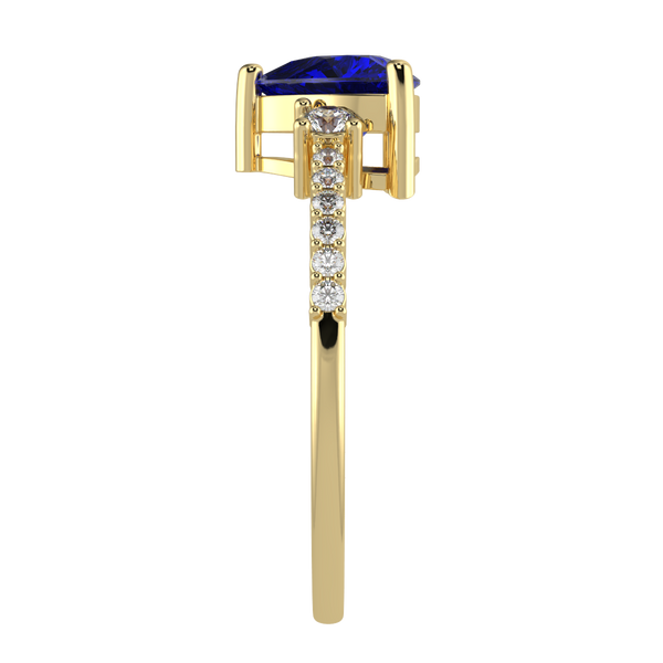 RTRA1007-Susan - Trillion Tanzanite Ring