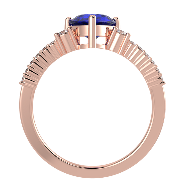 RTRA1007-Susan - Trillion Tanzanite Ring