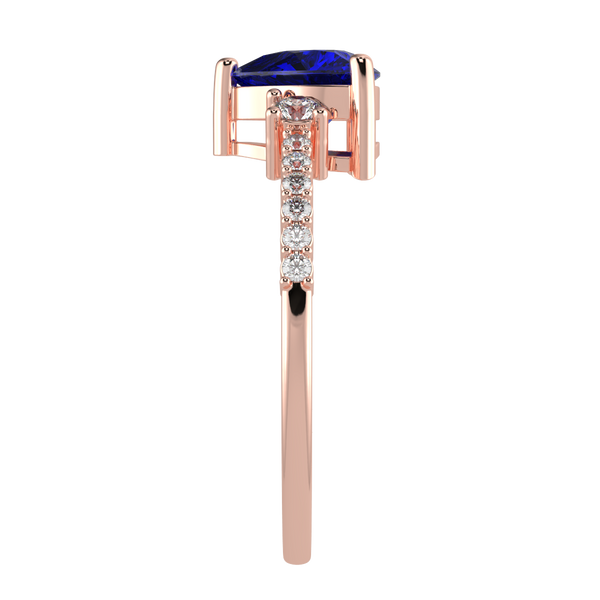 RTRA1007-Susan - Trillion Tanzanite Ring