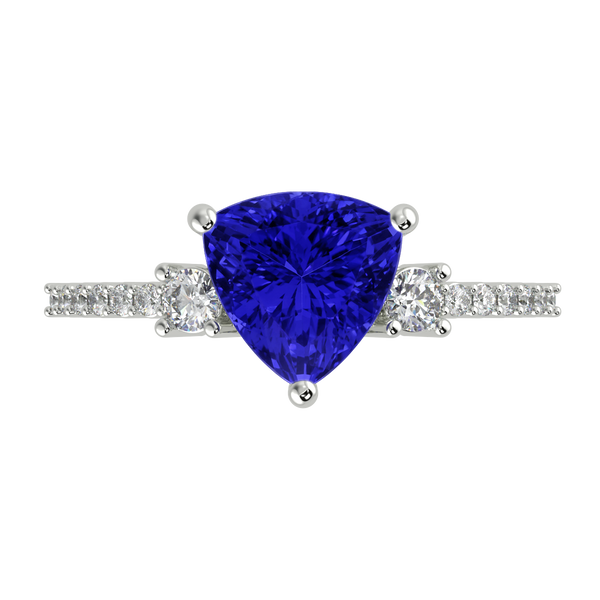 RTRA1007-Susan - Trillion Tanzanite Ring