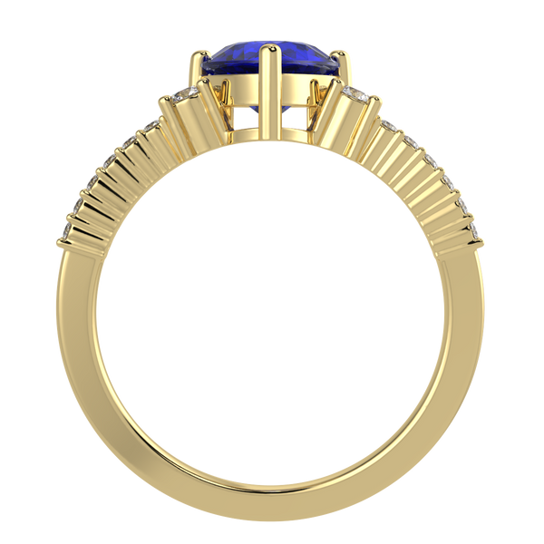 RTRA1007-Susan - Trillion Tanzanite Ring