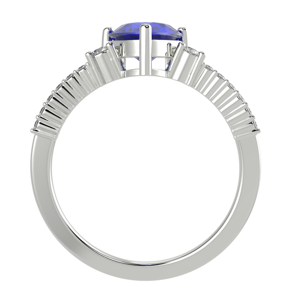 RTRA1007-Susan - Trillion Tanzanite Ring