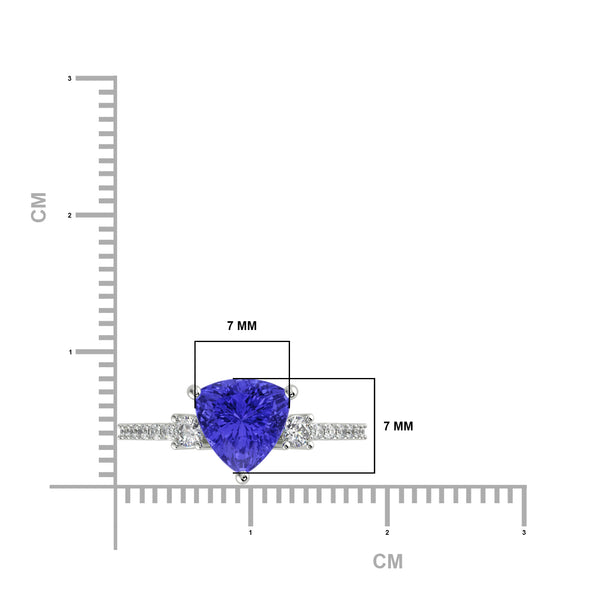 RTRA1007-Susan - Trillion Tanzanite Ring