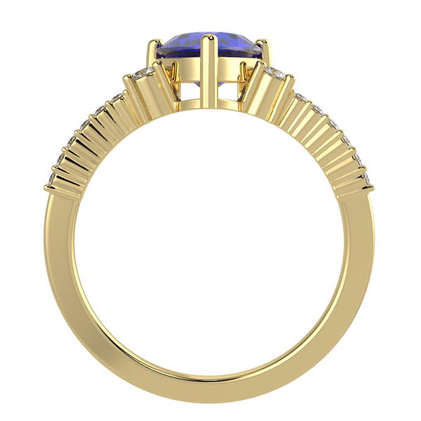 RTRA1007-Susan - Trillion Tanzanite Ring