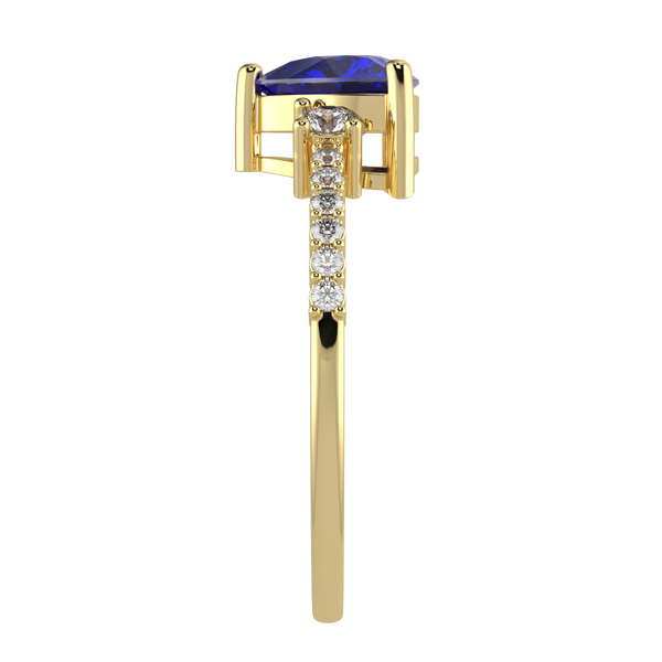 RTRA1007-Susan - Trillion Tanzanite Ring