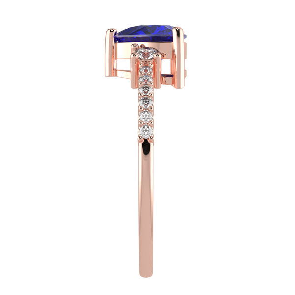 RTRA1007-Susan - Trillion Tanzanite Ring