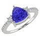 RTRA1007-Susan - Trillion Tanzanite Ring
