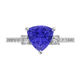 RTRA1007-Susan - Trillion Tanzanite Ring