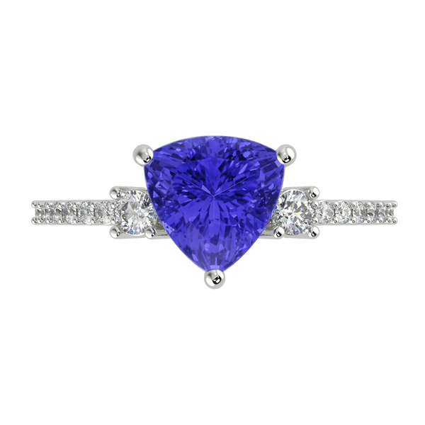 RTRA1007-Susan - Trillion Tanzanite Ring