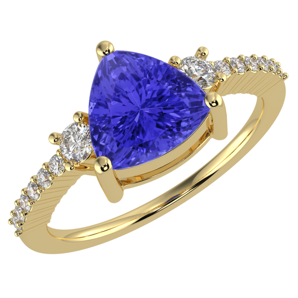 RTRA1007-Susan - Trillion Tanzanite Ring