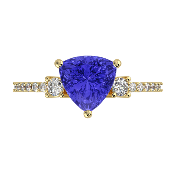 RTRA1007-Susan - Trillion Tanzanite Ring